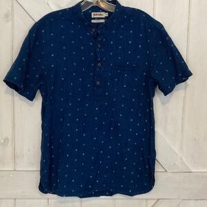 Fabindia Navy Polka Dot Men's Shirt